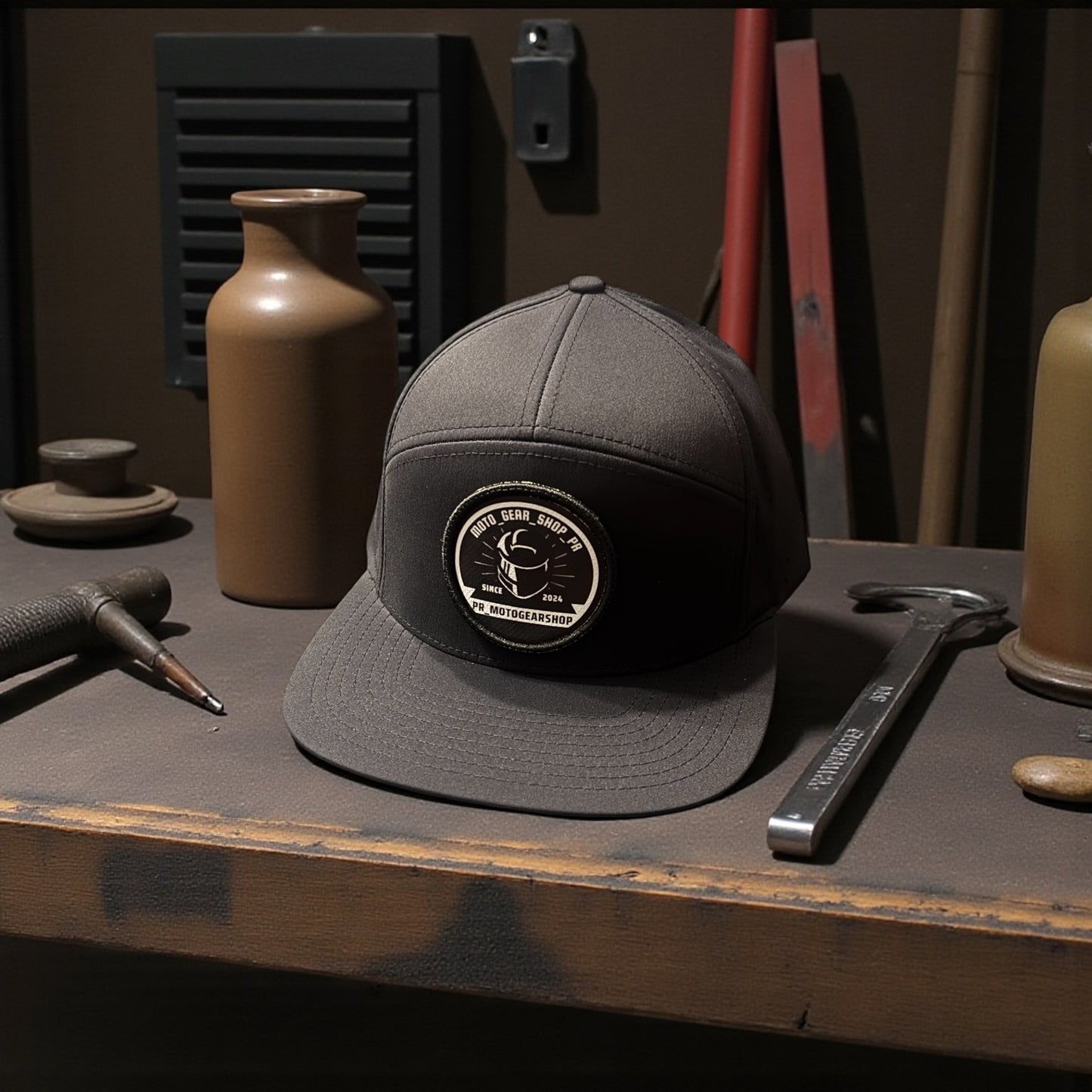 7 panel hats micro perforated with MGSPR patch