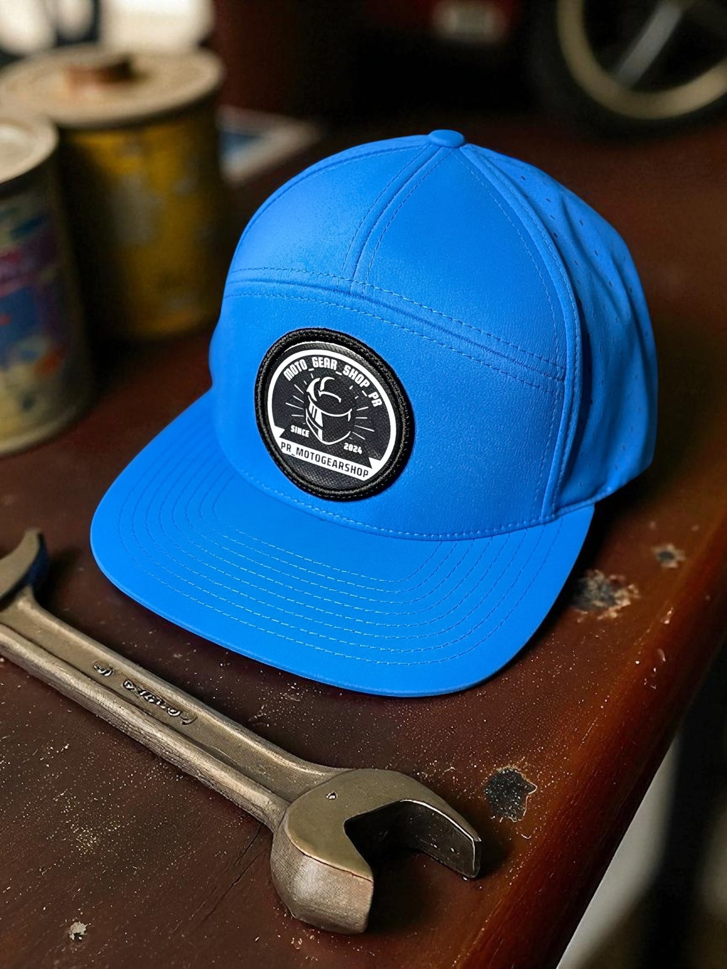 7 panel hats micro perforated with MGSPR patch